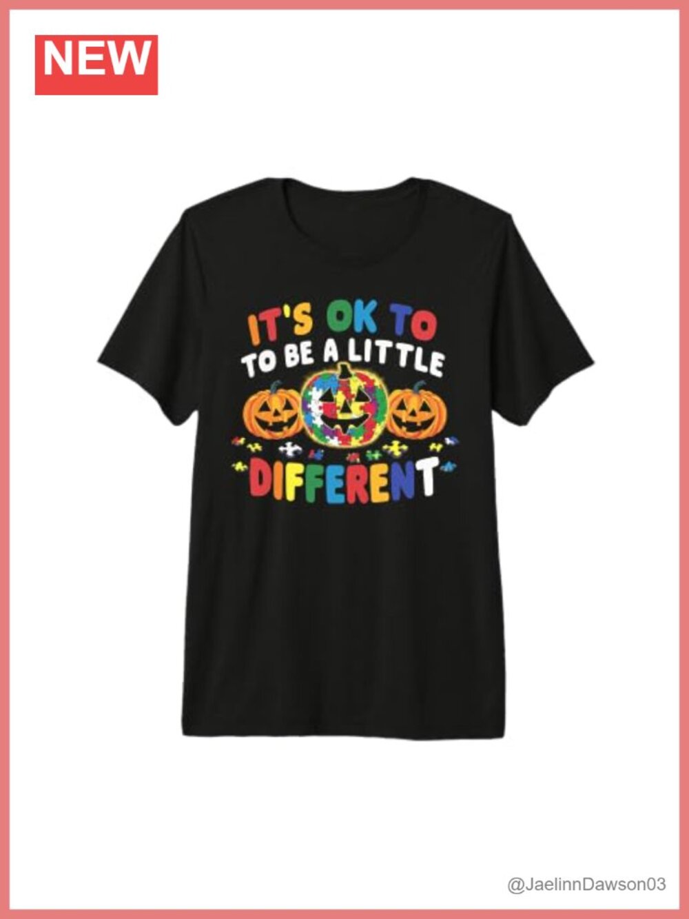 Support Autism Halloween Spooky Autistic Trick Or Treat Tri-Blend T-Shirt - Picture 1 of 1